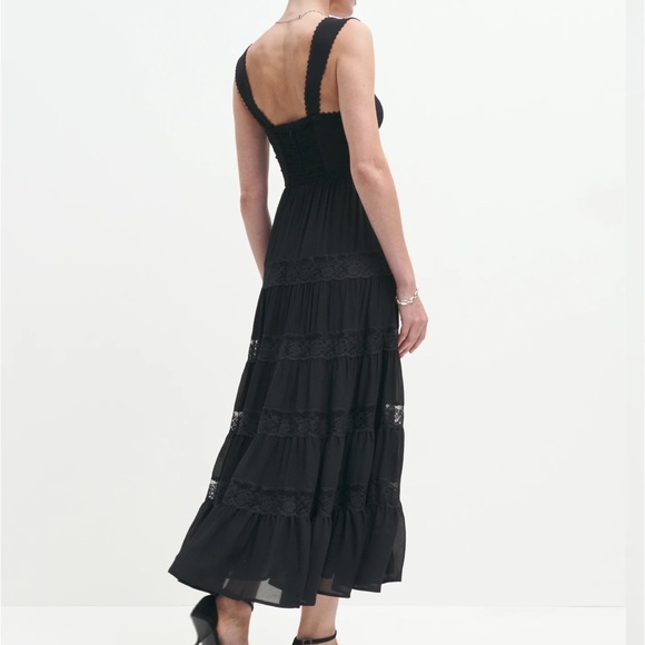 Reformation Hedda Dress in Black NWT Sz 10 - Picture 3 of 13